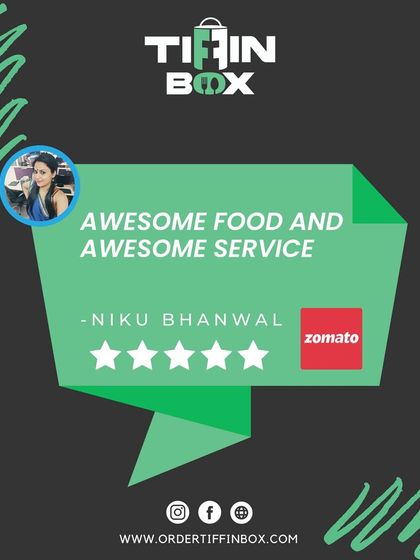 "Awesome food and awesome service." A short and sweet review from a happy customer on Zomato. We strive to provide both delicious meals and a great ordering experience.