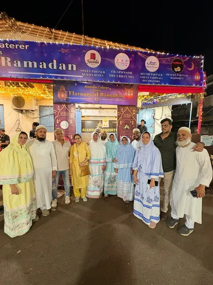 A family enjoying their Iftar with us. We are grateful for your visit.