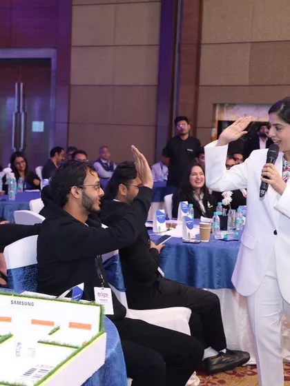 Interacting with participants at the 9th edition of Samsung EDGE. This platform brings together the brightest young minds to solve real-world challenges.