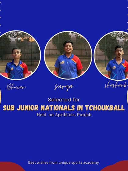 Expanding our reach. Congratulations to Bhuvan, Surya, and Shashank for qualifying for the Sub-Junior Nationals in Tchoukball.