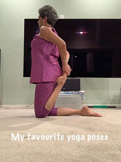 This is one of my favorite yoga poses for stretching the quadriceps and front of the hip. It's a deep stretch that requires patience and steady breath.
