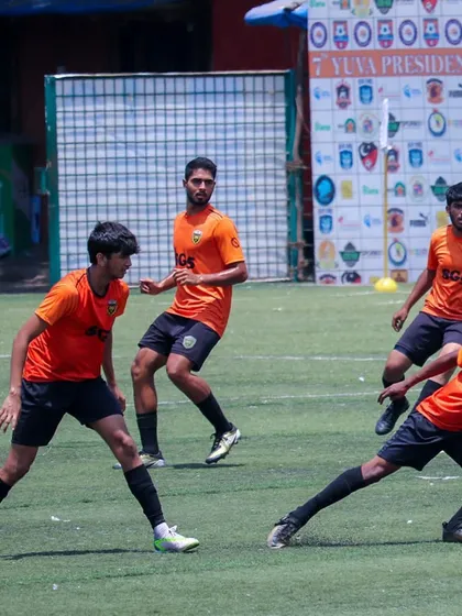Our players warming up. At SG5, we focus on discipline, teamwork, and confidence, all guided by certified coaches.