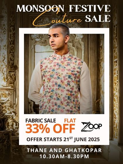 Our Monsoon Festival Couture Sale is here. Get a flat 33% off on our premium fabrics and get ready for the festive season in style.