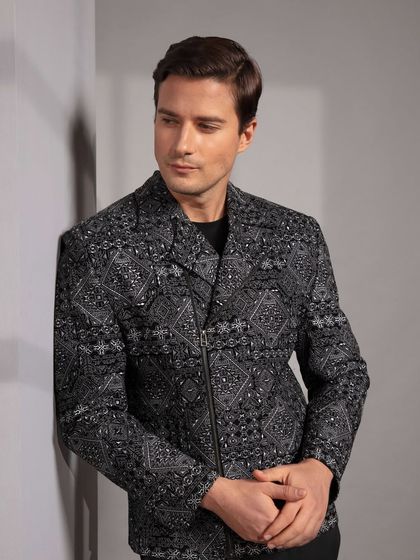This collection represents the full scope of my menswear styling. It includes everything from intricately embroidered sherwanis and modern printed kurtas to sharply tailored indo-western looks, ensuring every man is impeccably dressed for any celebration.