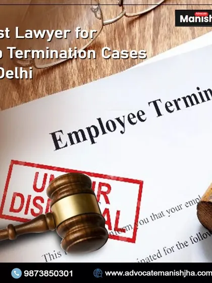 If you are an employee facing job termination, I am here to help. This image of a termination notice and a gavel highlights my focus on challenging unfair dismissals and fighting for your rights under employment law.
