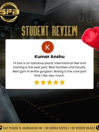 "Fit box is a fabulous place. International feel and training is the best part." We strive to provide the best facilities and faculty to create a top-tier training environment in Gurgaon.