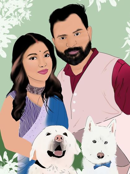 The Creative Bloc - Custom Digital Illustrations & Portraits Portraits for Couples photo 13