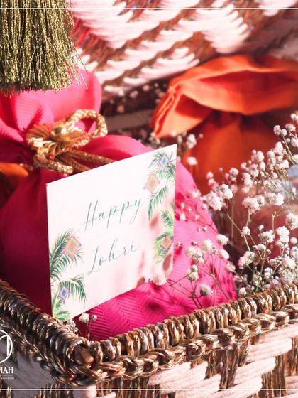 The 'Happy Lohri' card adds a personal touch to this vibrant hamper.
