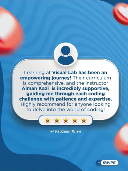 Real feedback from a student, Fauzaan Khan. My teaching approach is patient and supportive, guiding you through every challenge until you are confident. This is what makes our curriculum so effective.