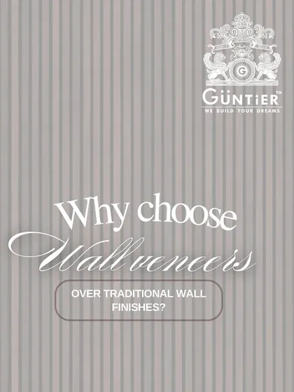 This graphic explains why wall veneers are a superior choice over traditional finishes. They offer durability, texture, and a custom luxury feel.