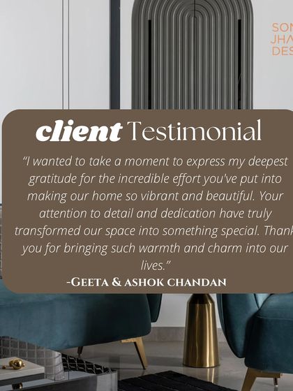 Client testimonials are the heartbeat of our business. This lovely note from Geeta & Ashok Chandan reminds us why we love what we do.