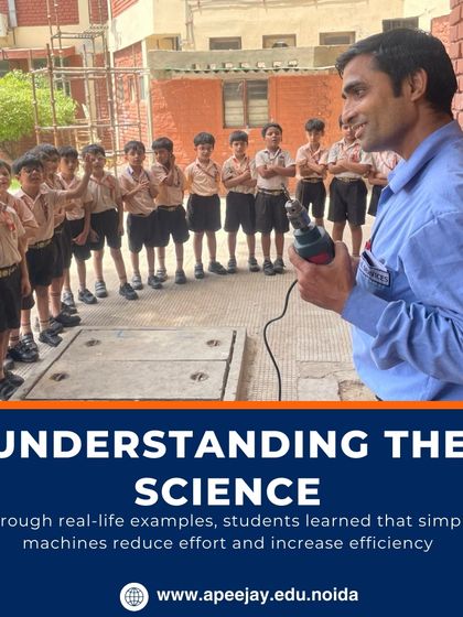 Through real-life examples, students learned that simple machines reduce effort and increase efficiency. This demonstration helped them understand the science behind the tools used in carpentry.