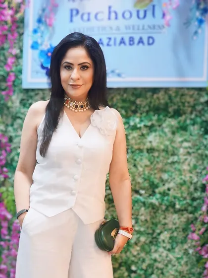 Posing here at the launch of our Ghaziabad clinic. The beautiful green and floral backdrop reminds me of the nature and vitality we aim to restore in our guests. My vision is to create an oasis of wellness in every neighborhood we serve.