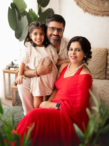 A beautiful, happy family portrait. The smiles on their faces say it all. It's always a joy to capture families growing.