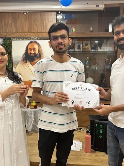 Recognizing the hard work of another "Yog Mitra" team member. Every participant is a winner in our eyes.