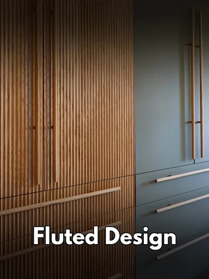 Fluted panels are a popular trend in modern interiors. Using them on wardrobe doors adds texture and a sophisticated, linear pattern to the bedroom.