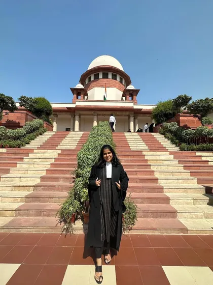 Posing on the iconic steps of the Supreme Court. Each favorable order is a victory for my client and a motivation to continue striving for excellence in my legal practice.