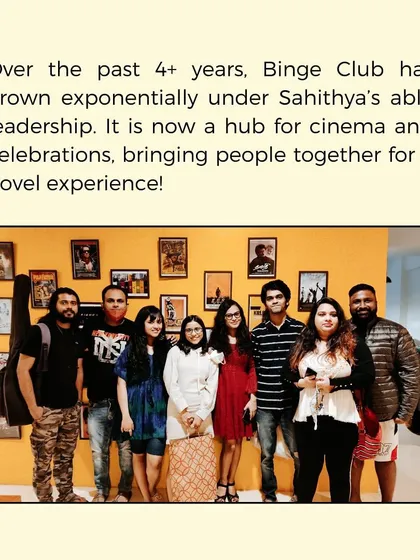 A snapshot of a happy group celebrating together at Binge Club. Our space is perfect for bringing people together for a novel and fun experience they won't forget.