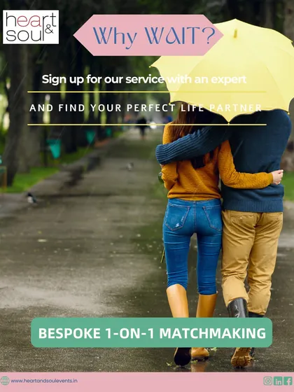 Love is walking side by side, through rain or shine. My bespoke service is designed to find you a partner for every season of life.
