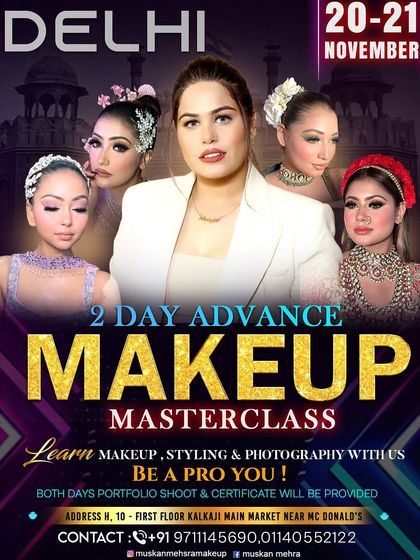 After huge demand, I am back with a 2-day advance makeup masterclass. This is your chance to learn new tricks and build your portfolio with me.