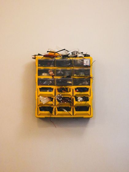 A glimpse into the creative chaos of our summer classes. This drawer of parts is a treasure chest for a curious mind.