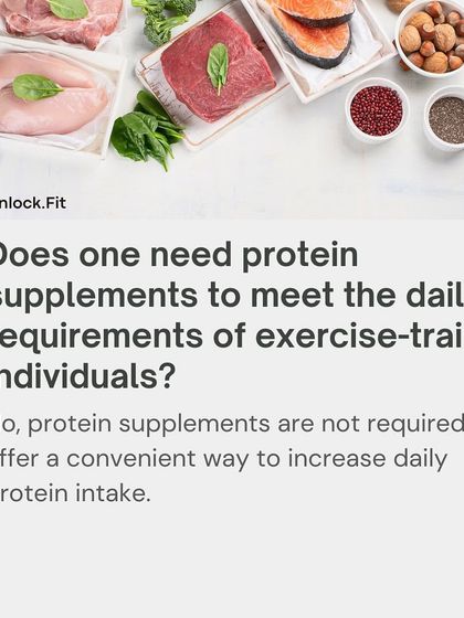 Myth: You need protein supplements to meet daily requirements. Fact: Supplements are not required but offer a convenient way to increase daily protein intake if you can't meet your goals through whole foods alone.