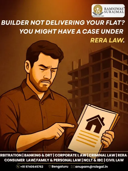 Is your builder failing to deliver your flat on the promised date? You may have a strong case under RERA law. The law is on your side, and with the right legal guidance, you can claim compensation or force possession.