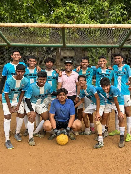 The full squad after a great practice match, showing the unity and spirit of the team.