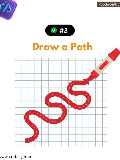 Step 3: Draw a path. Using a grid, children design a path for their creature. This introduces the concept of coordinates and planning a sequence of movements.
