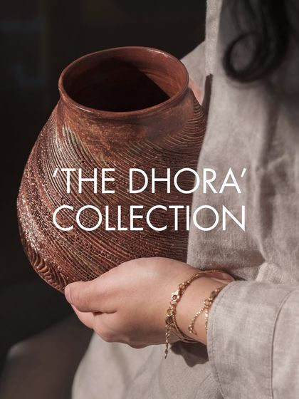 Introducing 'The Dhora Collection' by Aastha. Inspired by the fluid beauty of sand dunes, her work is rooted in memory and speaks in soft, confident tones.