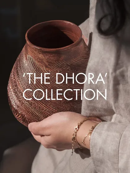 'The Dhora' Collection, by my student Aastha. Inspired by the fluid beauty of sand dunes, her work speaks in soft yet confident tones.