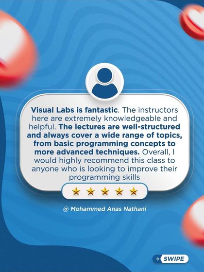 A review from Mohammed, who highlights our well-structured lectures that cover everything from basic programming concepts to advanced techniques. We focus on building a strong foundation and then scaling up your skills.