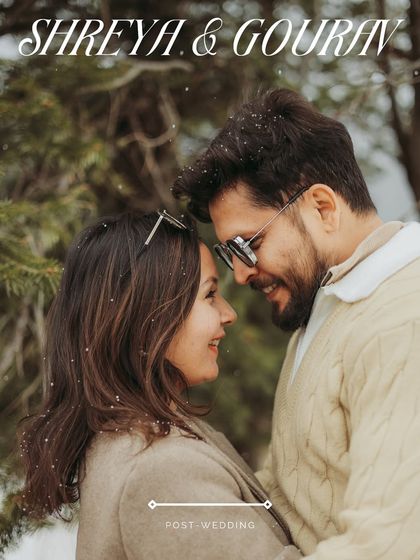 A beautiful close-up portrait of a newly married couple, perfect for a post-wedding announcement.