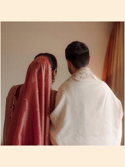 A simple, anonymous portrait from behind. This image focuses on their togetherness, a quiet statement of unity. Sometimes the most powerful portraits are the ones that leave something to the imagination.