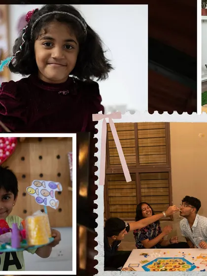 This collection of photos shows the range of beautiful moments that happen here, from a young girl proudly displaying her art to a family sharing a laugh over a board game. It's all about crafting joy.