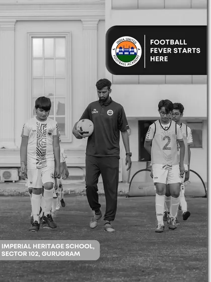 Football fever starts here, at Imperial Heritage School in Gurugram. A coach leads his young team, instilling discipline and strategy from the very beginning.