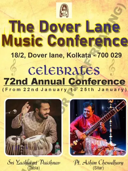 A poster from the Dover Lane Music Conference in Kolkata, where I had the privilege of accompanying Pandit Ashim Chaudhary ji on sitar.