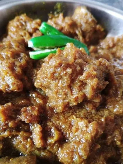 My husband's first taste of Kawsha Mangsho was cooked by his father after a small kitchen accident. This story is a family legend, and it reminds me that food is always tied to memories.