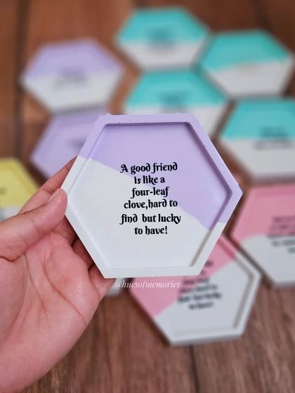 Hues of Memories - Custom Eco-Resin Home Decor Personalized Coasters photo 11