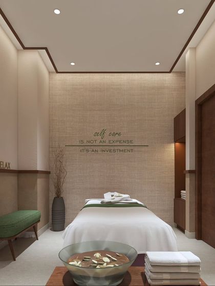 We believe self-care is an investment, and the space should reflect that. This treatment room uses soft, ambient lighting and a clean layout to create a professional and deeply relaxing environment for clients.