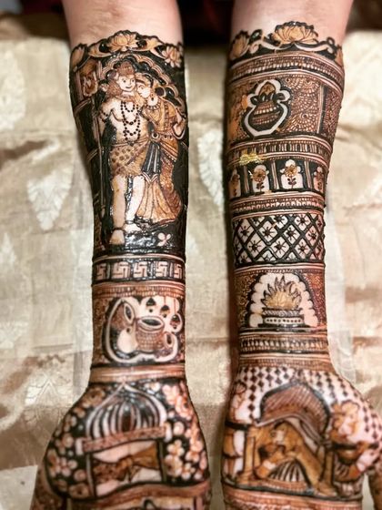 For a devotee of Lord Shiva, I created this powerful Shiv-Parvati portrait. The design is filled with spiritual symbols like the Trishul, Damru, and the sacred 'Om'.