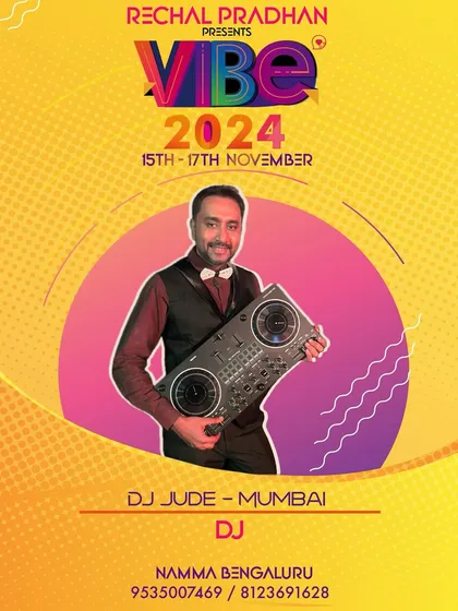 Getting ready to set the groove in Bangalore for VIBE 2024. I love traveling and sharing my music with different dance communities.