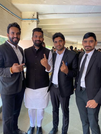 With fellow advocates after casting my vote in the Gurgaon Bar Association election. Participating in the democratic process of our legal community is a right and a duty.