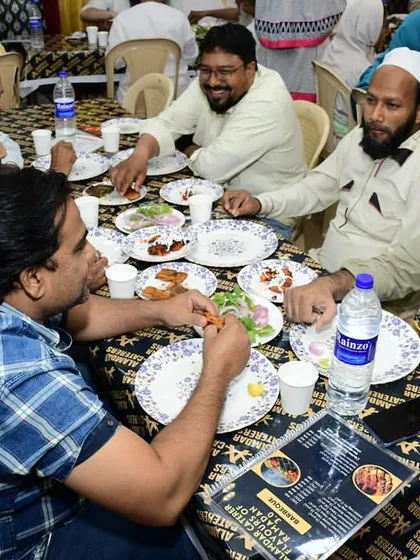 A candid shot of guests enjoying their meal and conversation. This is what our festival is all about.