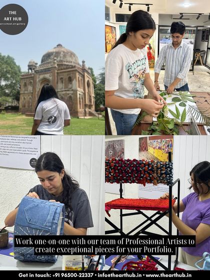 My portfolio program includes a variety of projects, from outdoor observational drawing to textile art and upcycled fashion. I work one-on-one with professional artists to ensure each piece is exceptional.