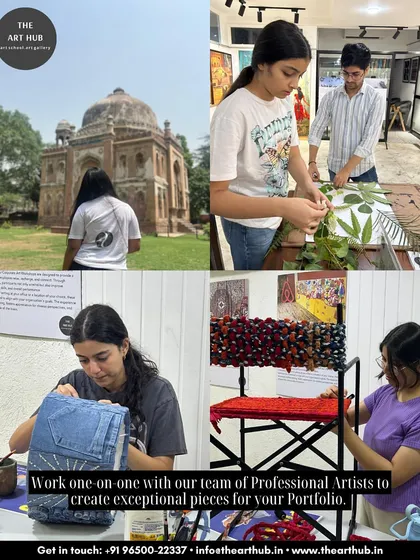 My portfolio program includes a variety of projects, from outdoor observational drawing to textile art and upcycled fashion. I work one-on-one with professional artists to ensure each piece is exceptional.