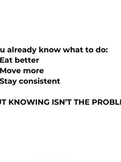 You already know you need to eat better and move more. Knowing isn't the problem, doing is. Accountability is the solution.
