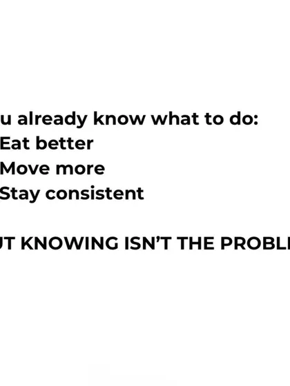 You already know you need to eat better and move more. Knowing isn't the problem, doing is. Accountability is the solution.