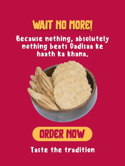After all is said and done, it comes down to one simple truth: nothing beats the taste of food made by Dadisaa's hands. This is your invitation to taste the tradition and love we pour into every batch.