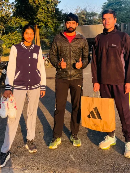Another shot with the young athletes and their new gear. Their happiness and gratitude are our biggest rewards.